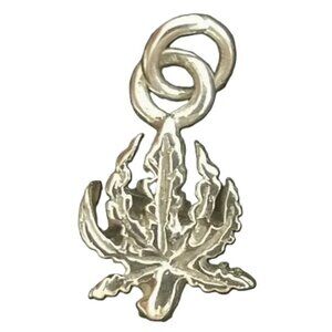 Last one! Mens MJ leaf pendant Sterling silver 420 NEW
